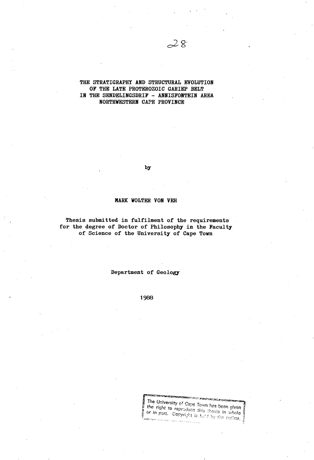 Thesis Sci 1988 Von Veh Mark