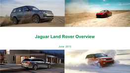 Jaguar Land Rover Overview