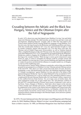 Hungary, Venice and the Ottoman Empire After the Fall of Negroponte