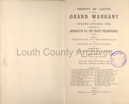 Louth County Archivest H O M a S J