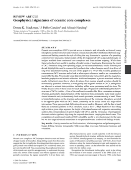 Geophysical Signatures of Oceanic Core Complexes