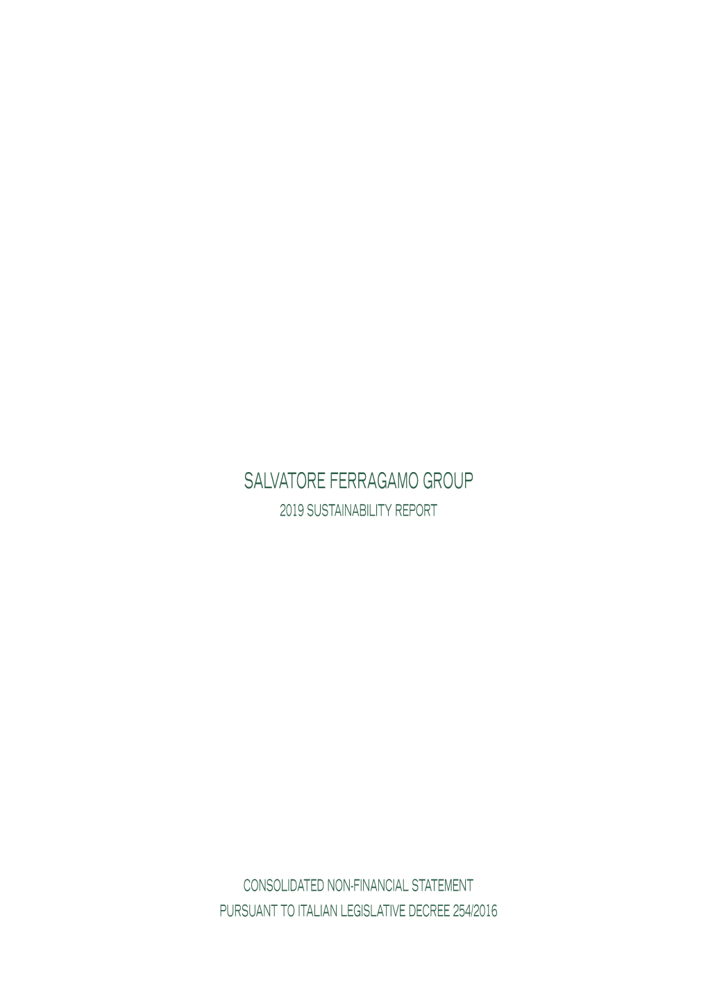 Salvatore Ferragamo Group 2019 Sustainability Report