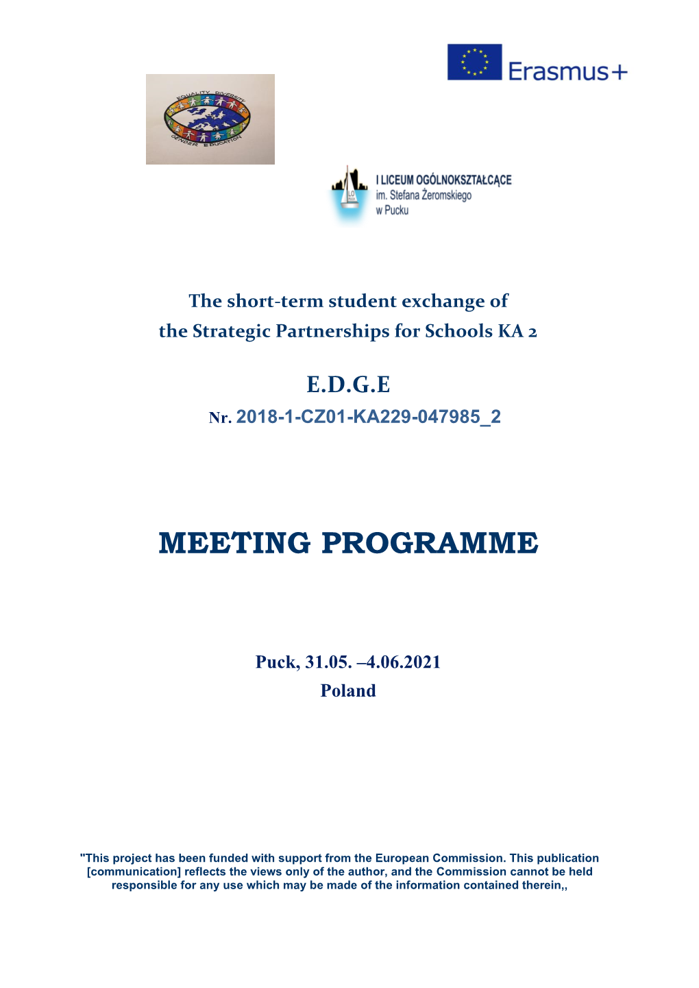 Meeting Programme