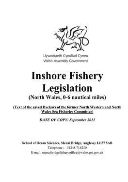 North Western and North Wales Sea Fisheries District Order 1999 (S.I