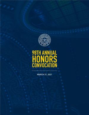 2021 Honors Convocation Program