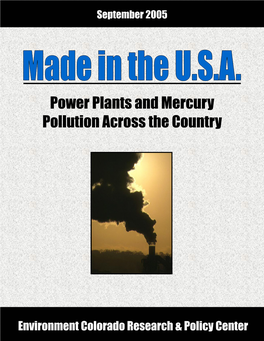 Power Plants and Mercury Pollution Across the Country