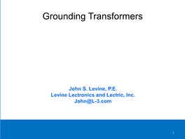 IEEE Grounding Transformers