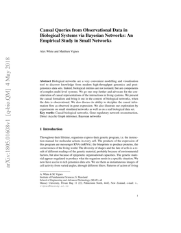 Causal Queries from Observational Data in Biological Systems Via Bayesian Networks: an Empirical Study in Small Networks