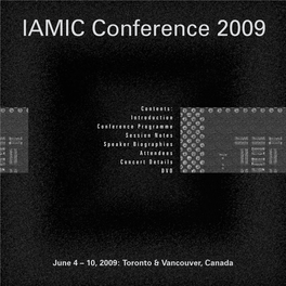 IAMIC Conference 2009