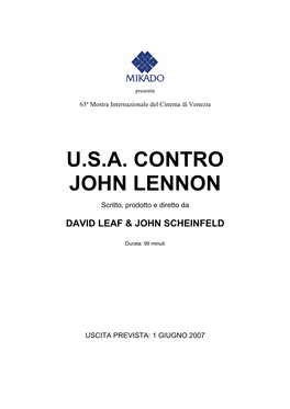 U.S.A. Contro John Lennon