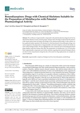 Benzodiazepines: Drugs with Chemical Skeletons Suitable for the Preparation of Metallacycles with Potential Pharmacological Activity