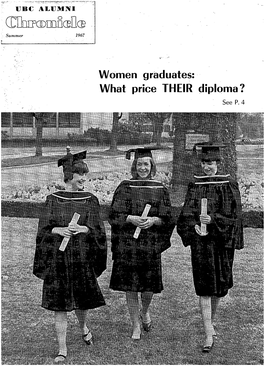 Women Graduates: What Price THEIR Diploma? See P