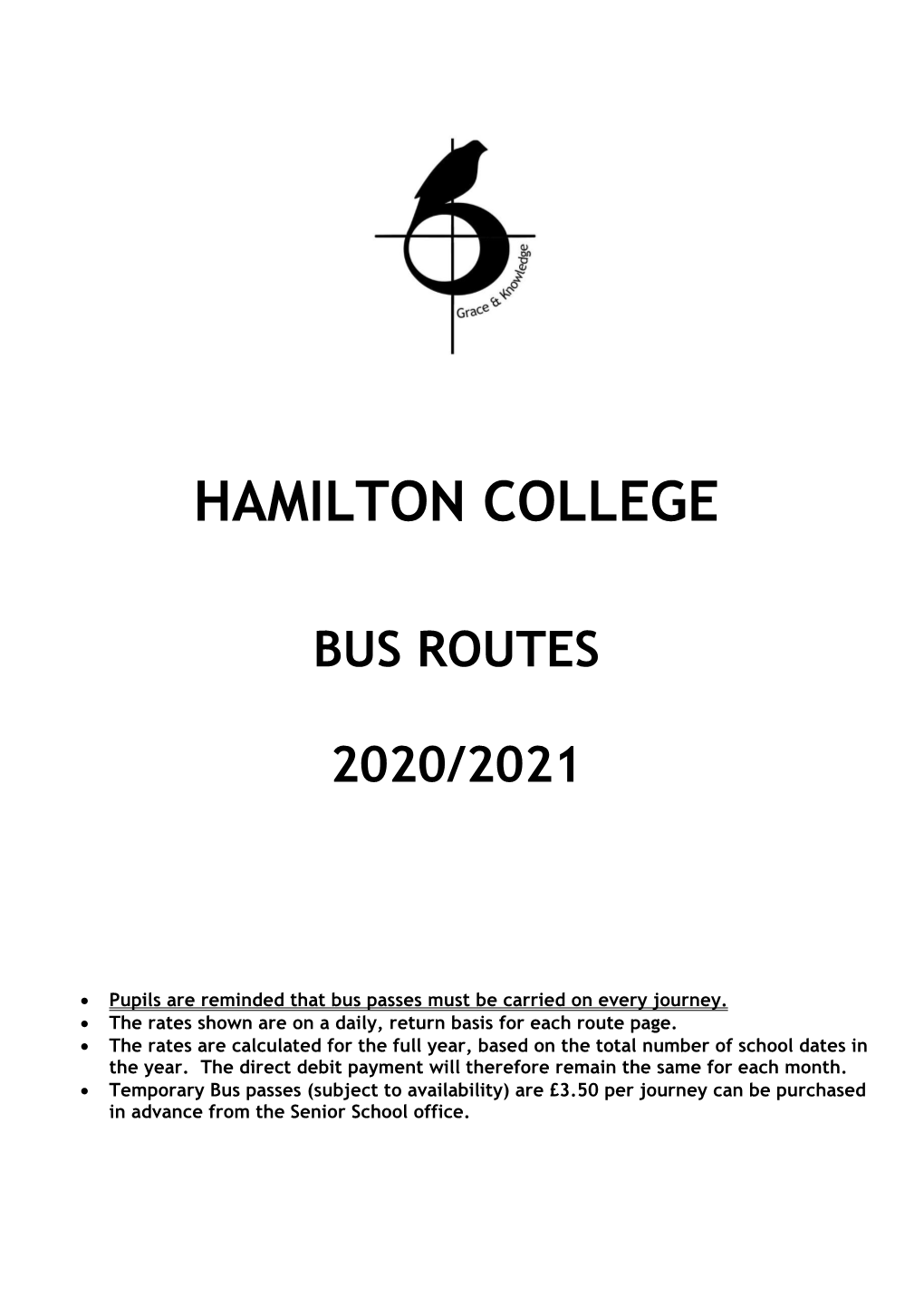 Bus Routes 2020/2021