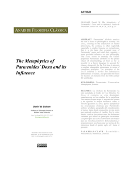 The Metaphysics of Parmenides' Doxa and Its Influence