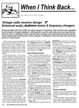 1992-02: Vintage Radio Receiver Design