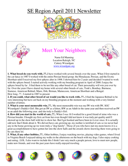 SE Region April 2011 Newsletter