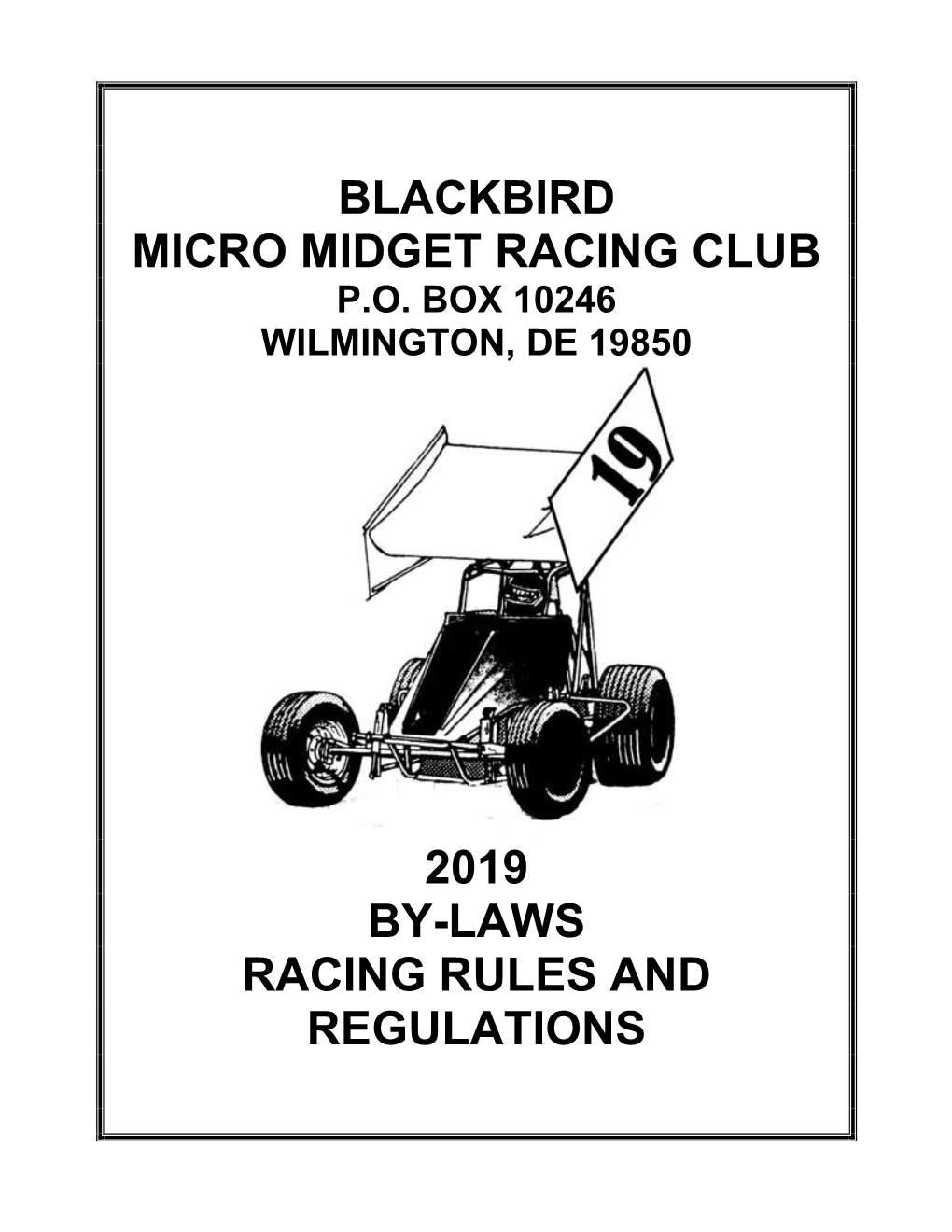 2019 By-Laws Racing Rules and Regulations
