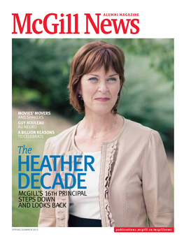 Mcgill's 16TH Principal Steps Down and Looks Back