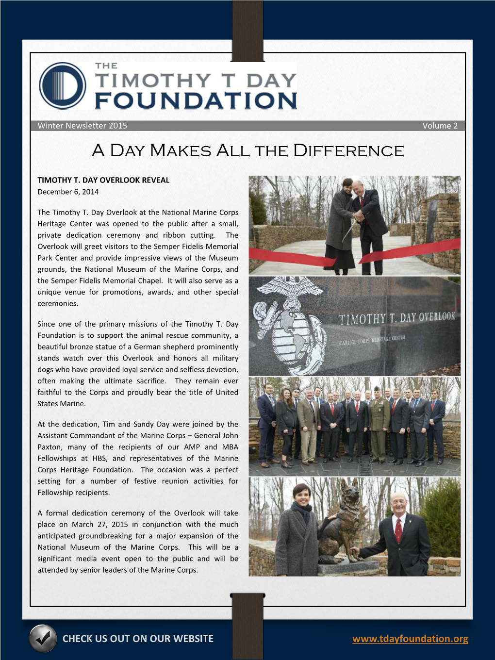 Timothy T. Day Foundation Newsletter Vol 2