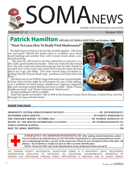 By Patrick Hamilton P.5 Recipe of the Month: Mushrooms a La Cotati ------By Patrick Hamilton P