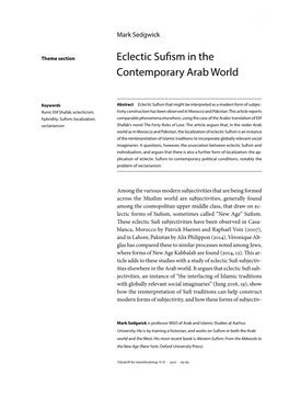 Eclectic Sufism in the Con Temporary Arab World