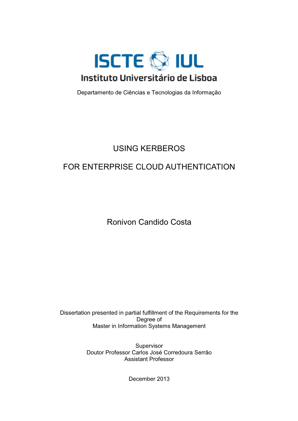 Using Kerberos for Enterprise Cloud Authentication