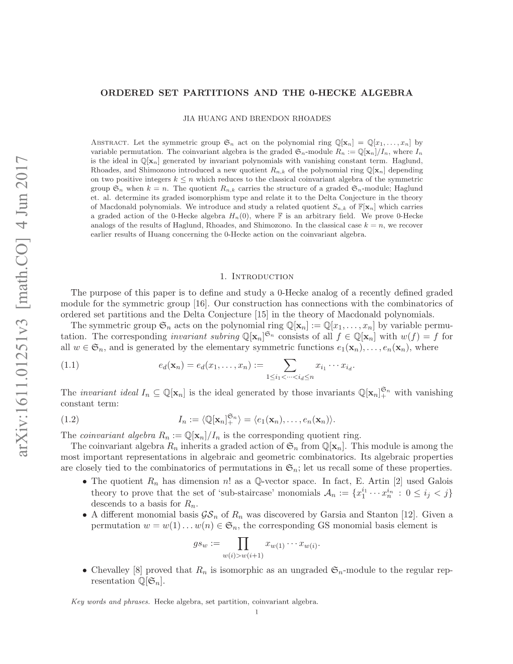 Ordered Set Partitions and the 0-Hecke Algebra