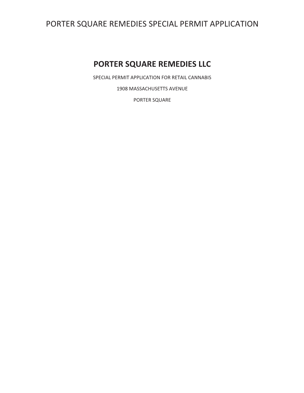 Porter Square Remedies LLC