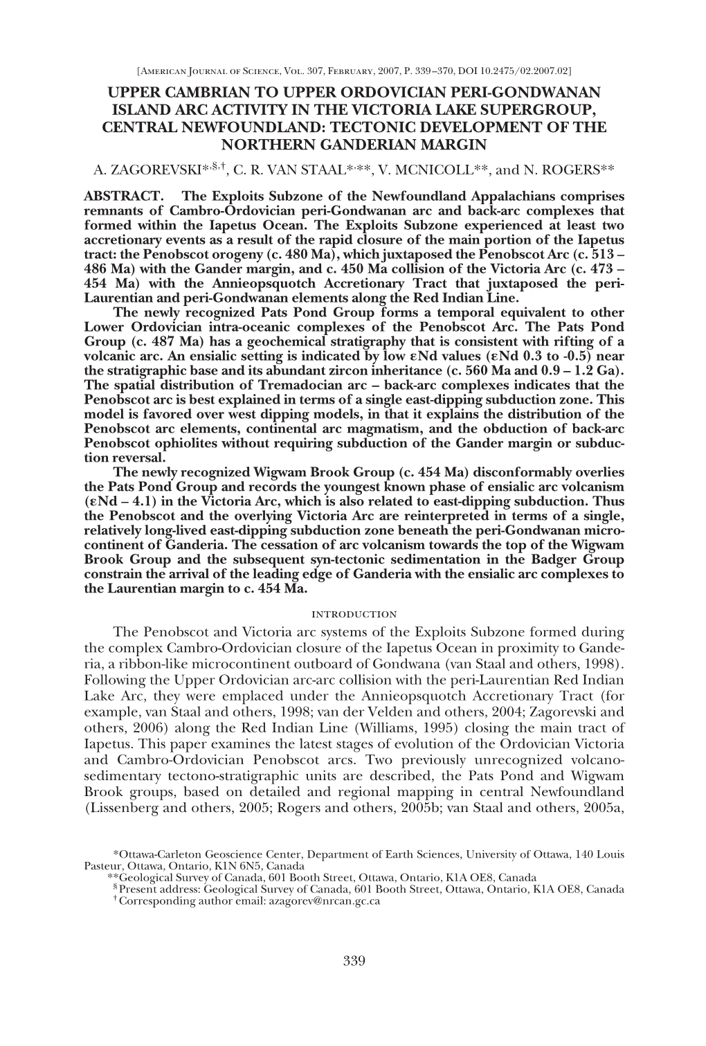 Upper Cambrian to Upper Ordovician Peri-Gondwanan