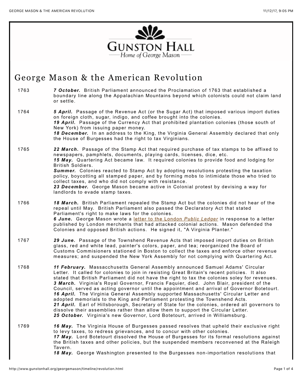 George Mason & the American Revolution