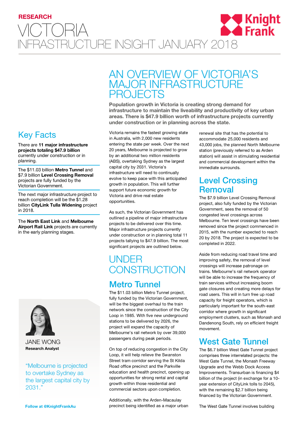 Metro Tunnel Level Crossing Removal West Gate Tunnel Key Facts