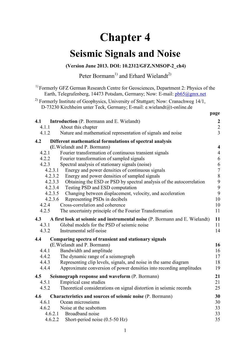 Seismic Signals and Noise