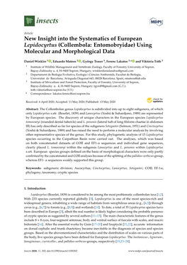 New Insight Into the Systematics of European Lepidocyrtus (Collembola: Entomobryidae) Using Molecular and Morphological Data
