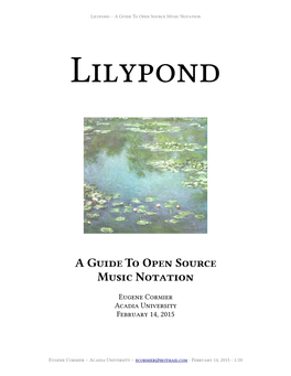 A Guide to Open Source Music Notation Lilypond