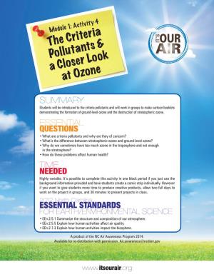 The Criteria Pollutants & a Closer Look at Ozone