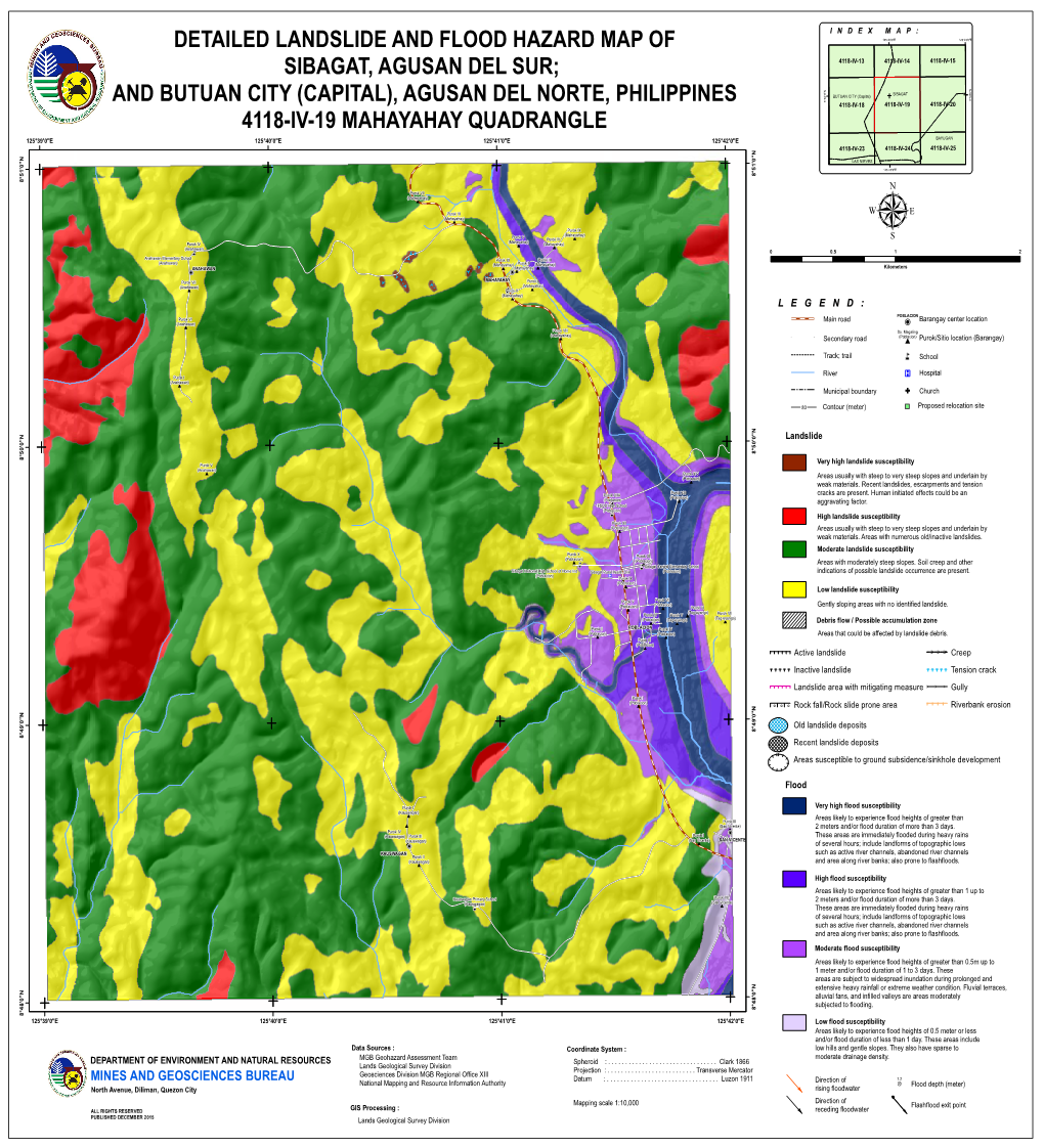 Detailed Landslide and Flood Hazard Map of Sibagat - DocsLib