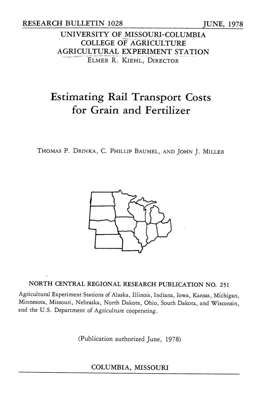 Estimating Rail Transport Costs for Grain and Fertilizer