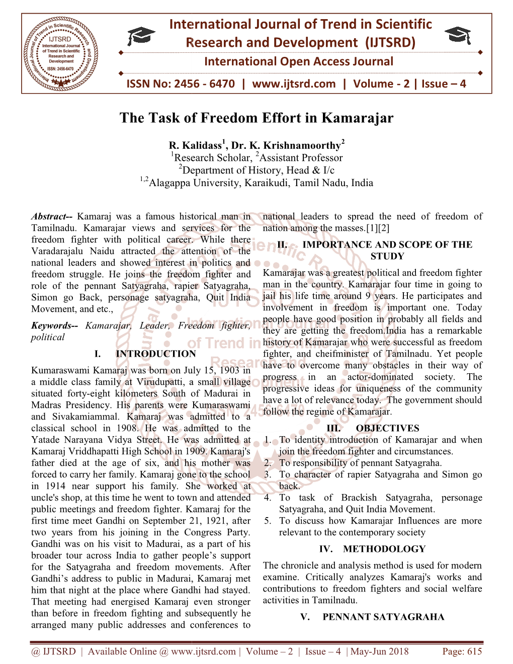 International Research the Task of Freedom E International Journal Of