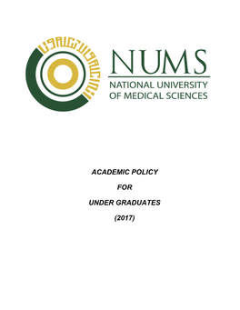 Academic Policy for Under Graduates