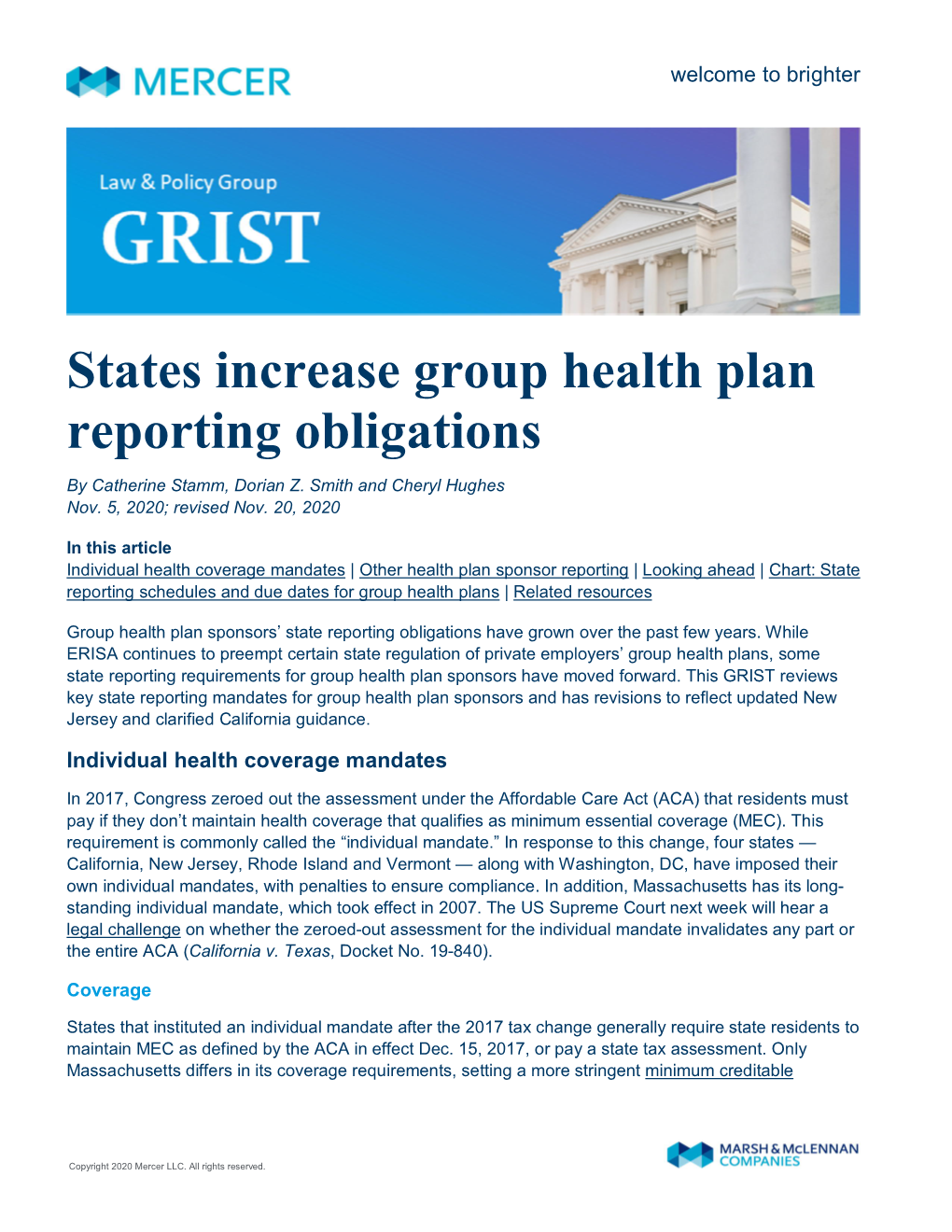 States Increase Group Health Plan Reporting Obligations