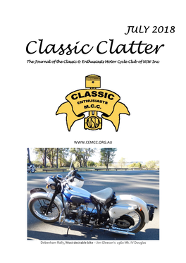 Classic Clatter the Journal of the Classic & Enthusiasts Motor Cycle Club of NSW Inc