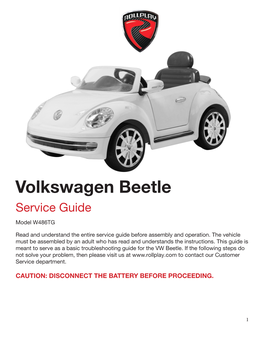 Volkswagen Beetle Service Guide