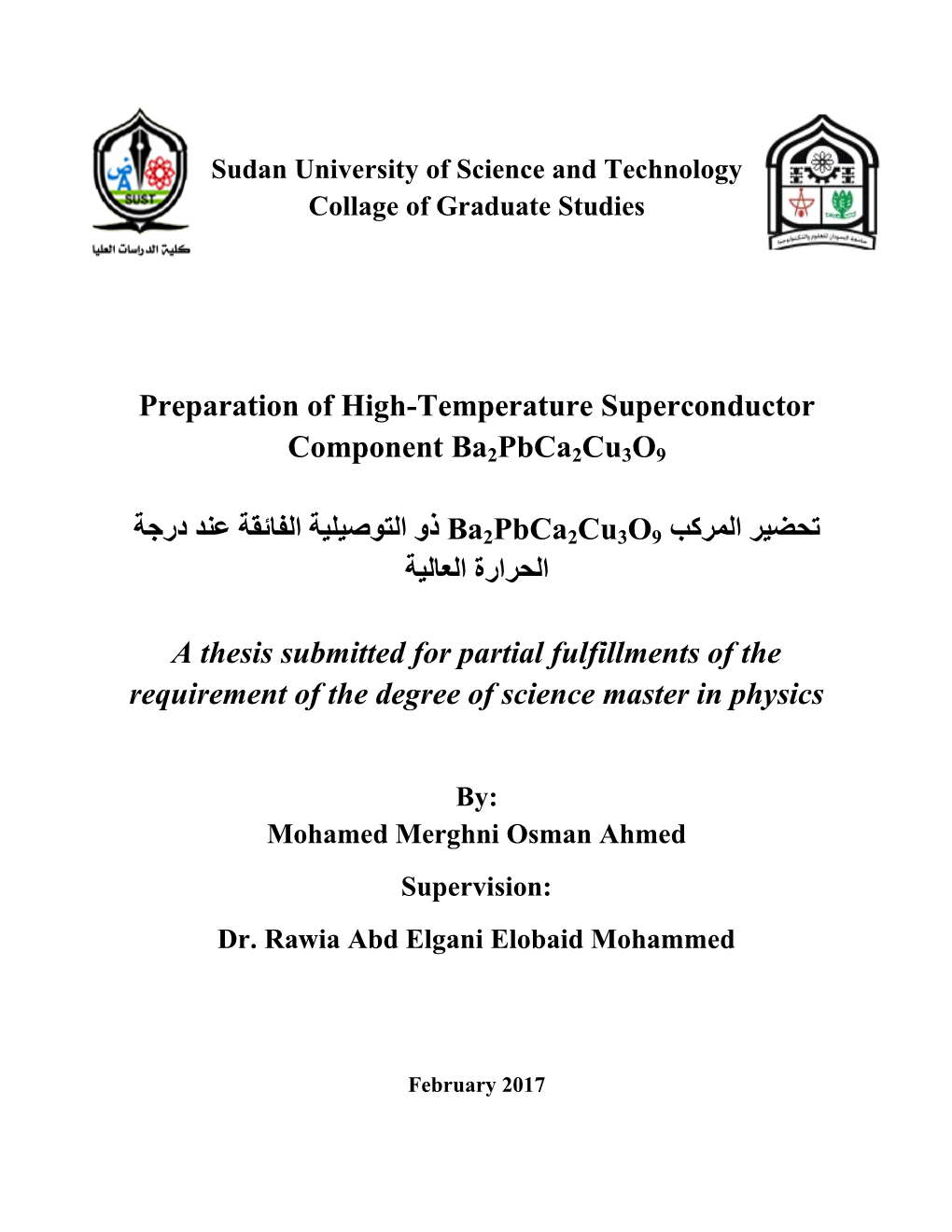 Preparation of High-Temperature Superconductor Component