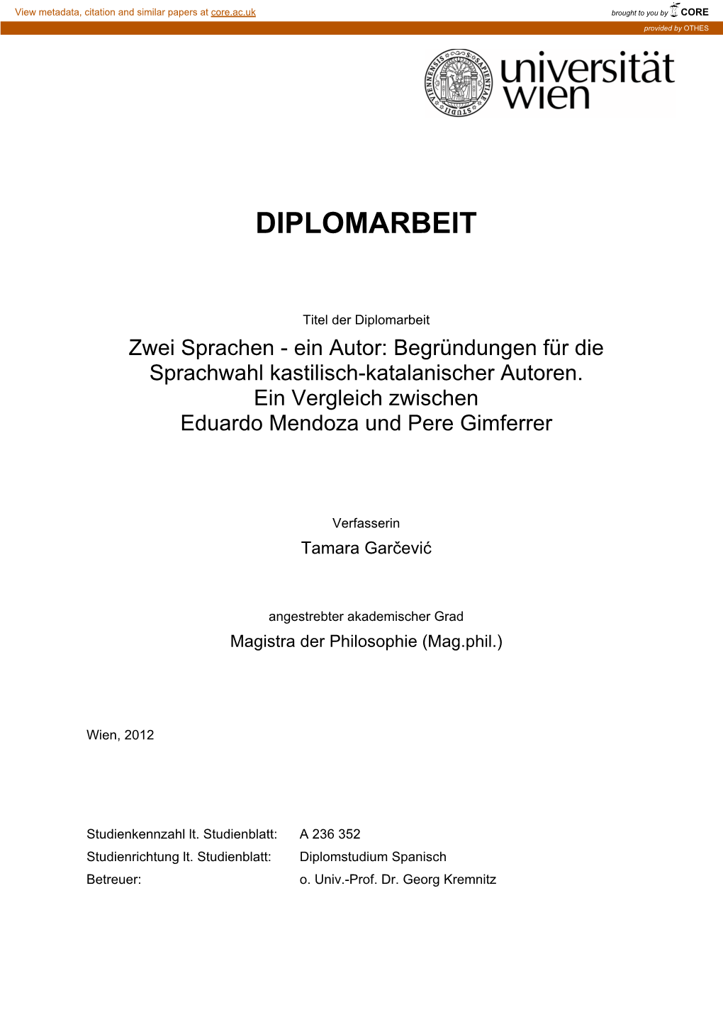 Diplomarbeit