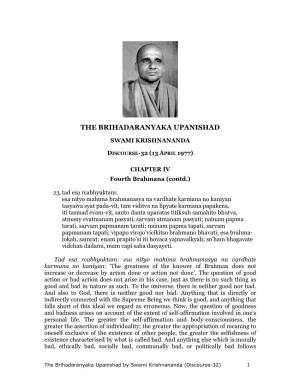 The Brihadaranyaka Upanishad