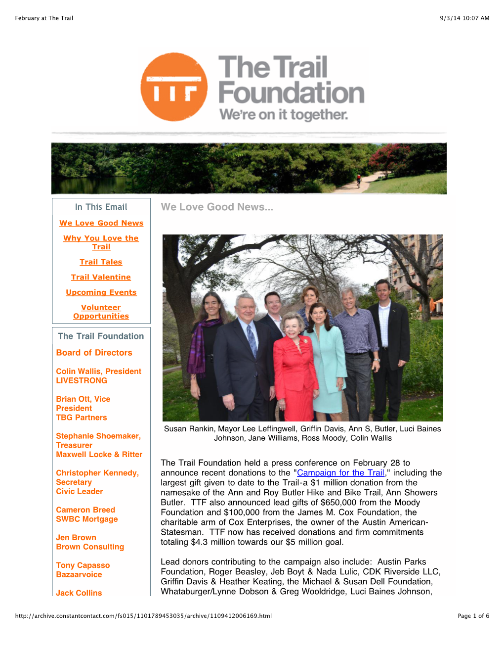 February 2012 Newsletter