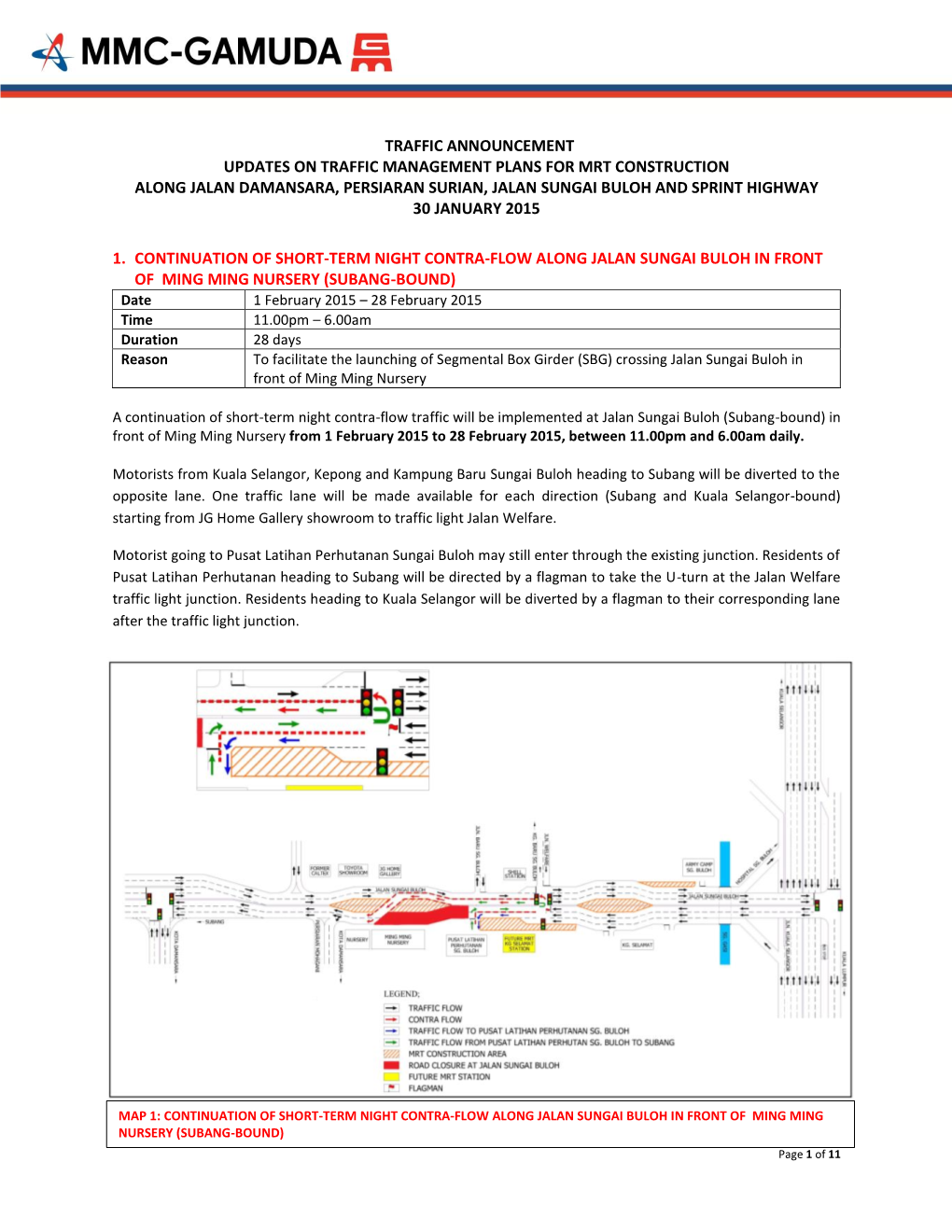 Traffic Announcement