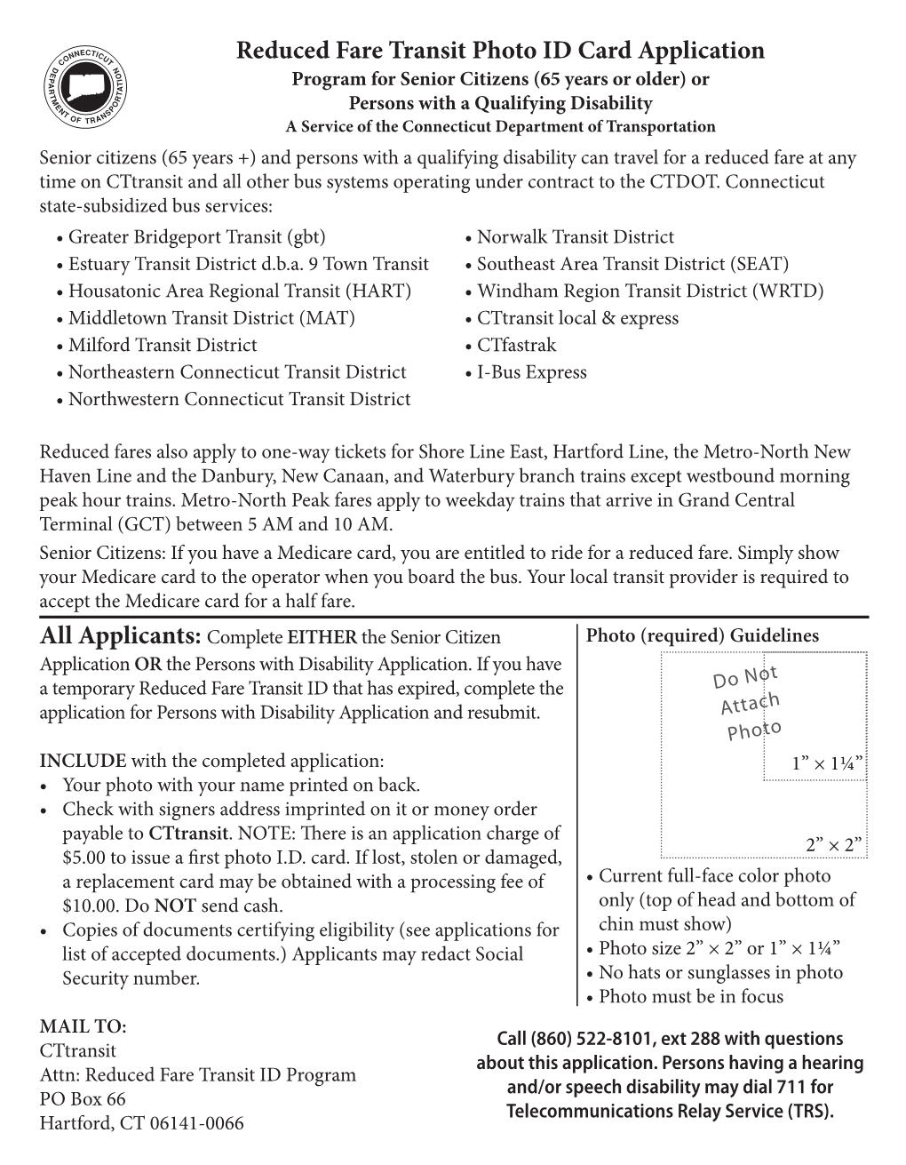 Reduced Fare Transit Photo ID Card Application DocsLib