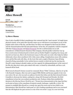 Alice Howell