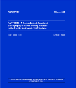 A Computerized Annotated Bibliography of Partial-Cutting Methods in the Pacific Northwest (1995 Update)